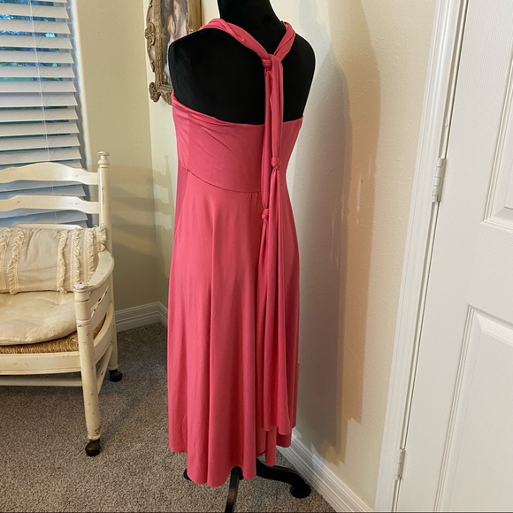 Convertible Dress Skirt pink waist 30”elastic waist strapless belted - Picture 3 of 8
